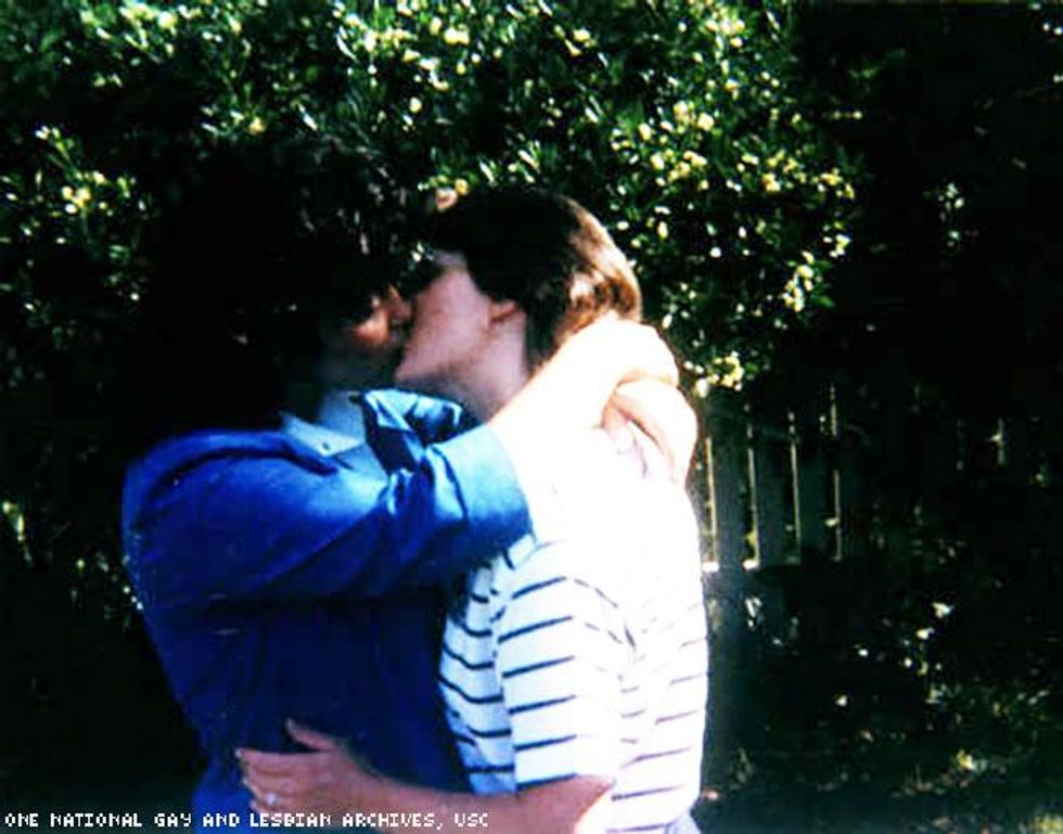 1989 - A newly married couple shares a celebratory kiss