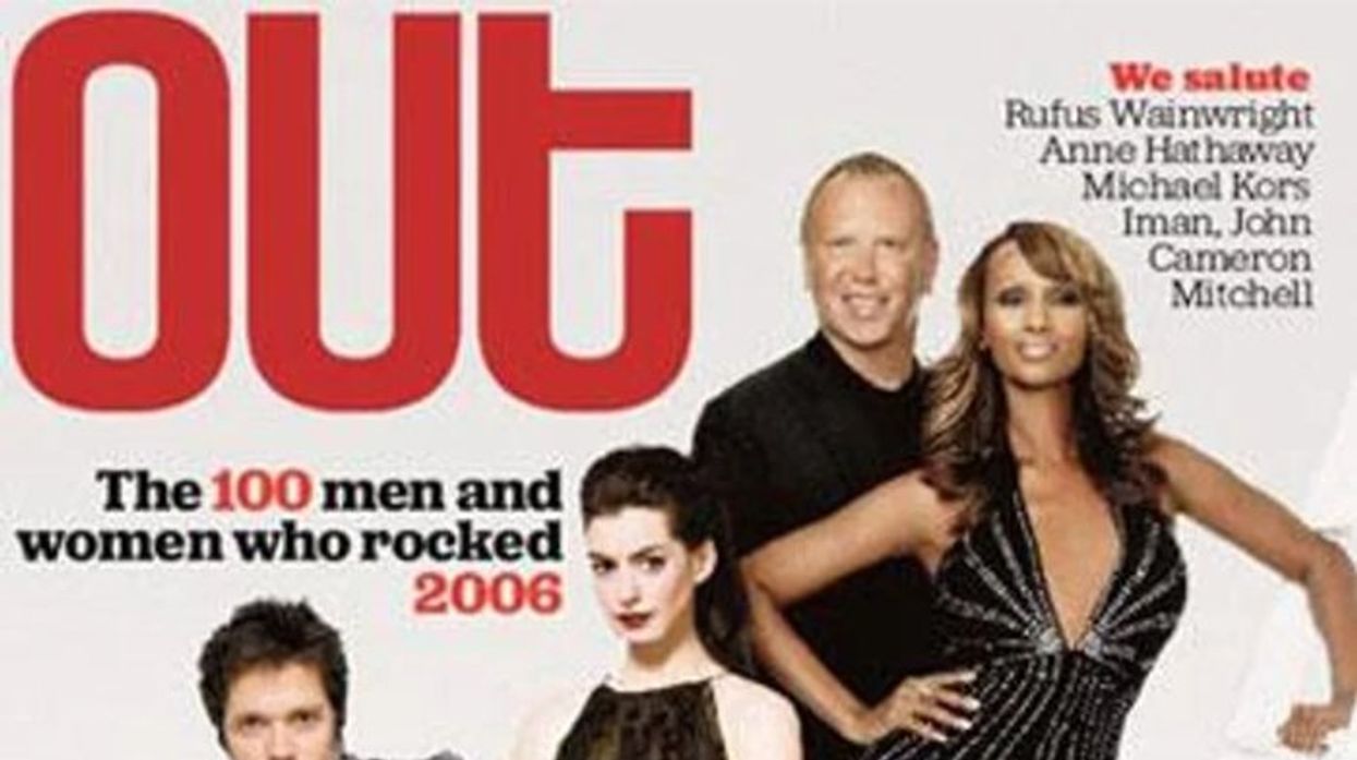 2006 Out100 Cover: Anne Hathaway, Michael Kors, Iman, John Cameron Mitchell, Rufus Wainwright