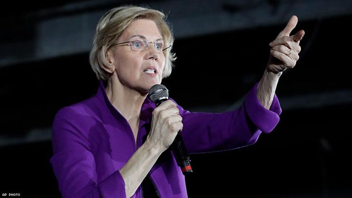 2020 Democratic presidential candidate Elizabeth Warren says "get rid of the electoral college."