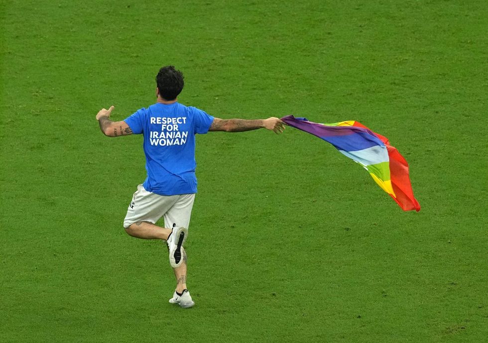 2022 World Cup Protester
