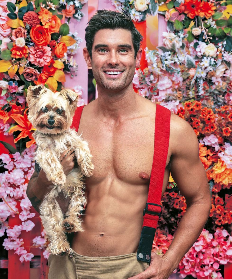 2025 Australian Firefighter Calendar sexy shirtless men with cute animals wearing uniforms