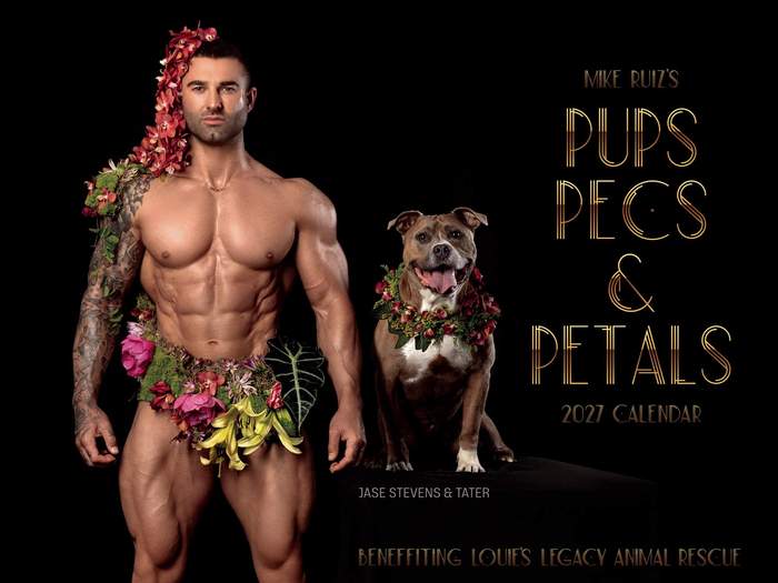 2027 Pups, Pecs & Petals calendar
