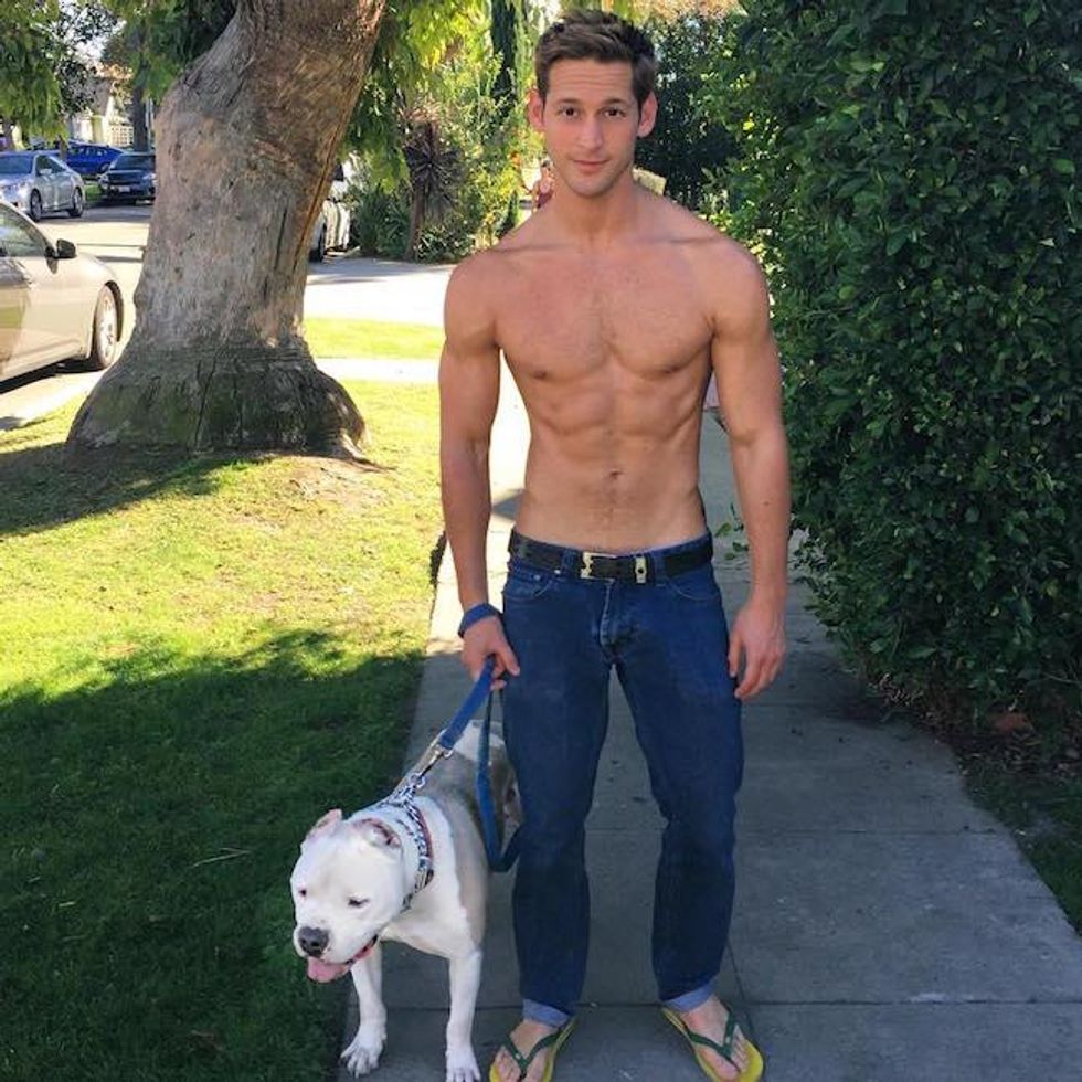 50 cute guys with puppies
