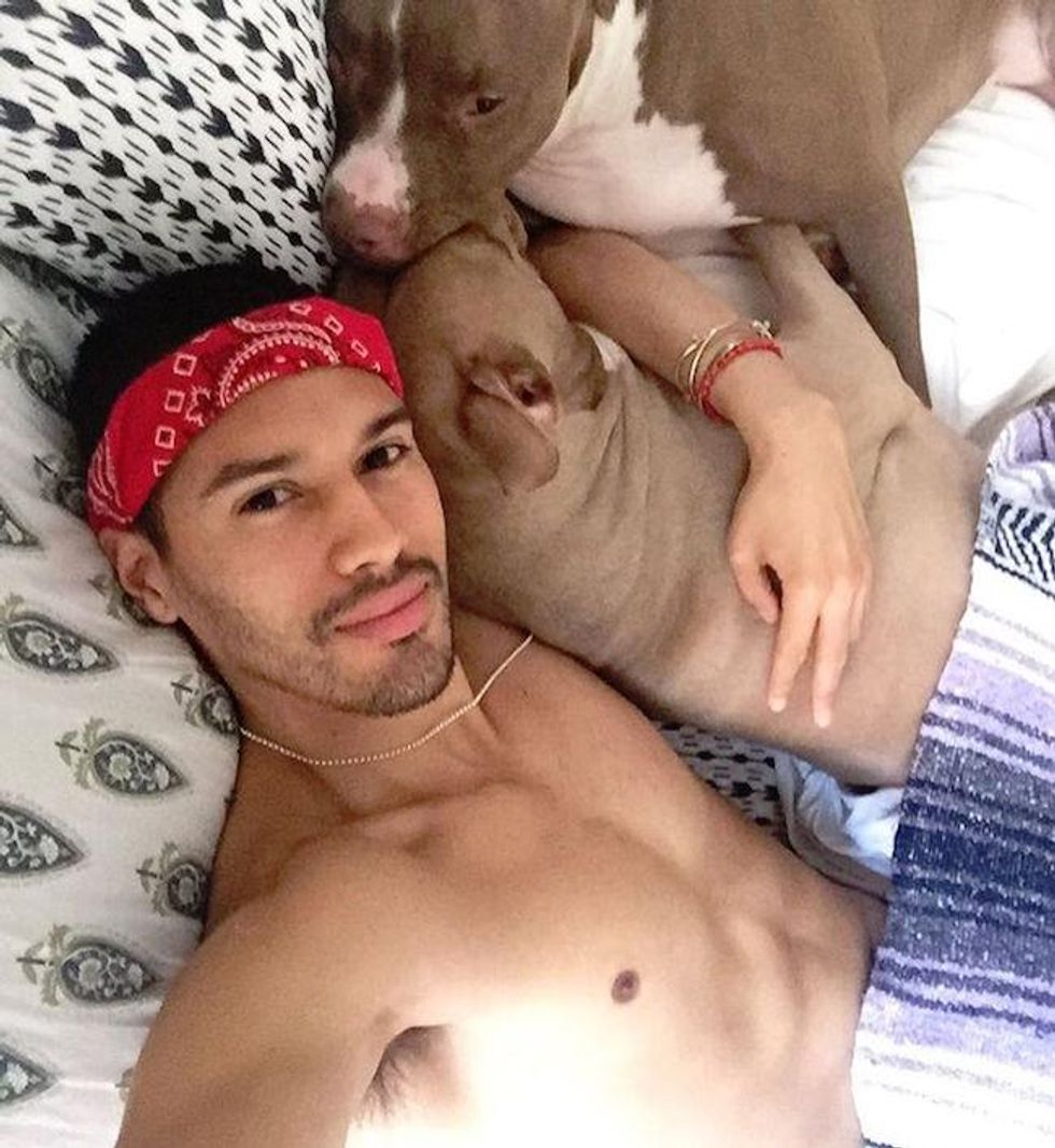 50 guys with puppies