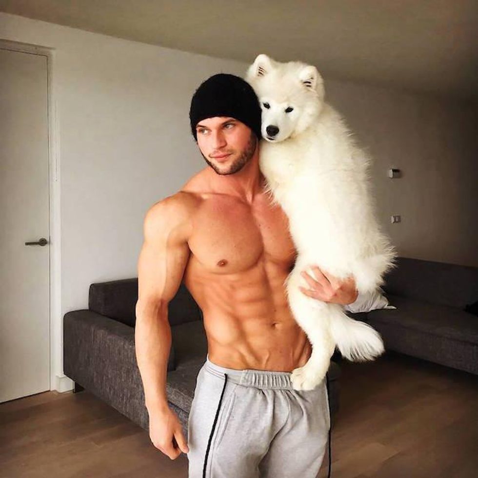 50 guys with puppies