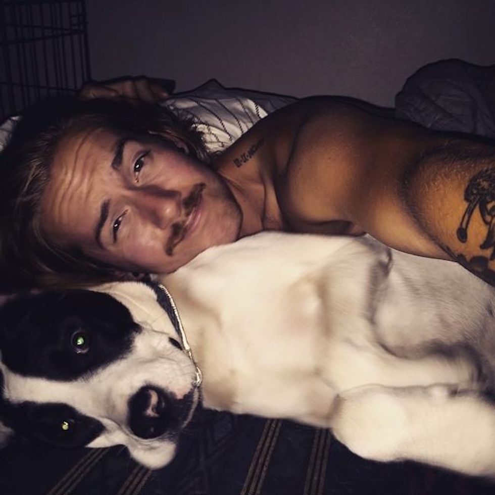 50 guys with puppies