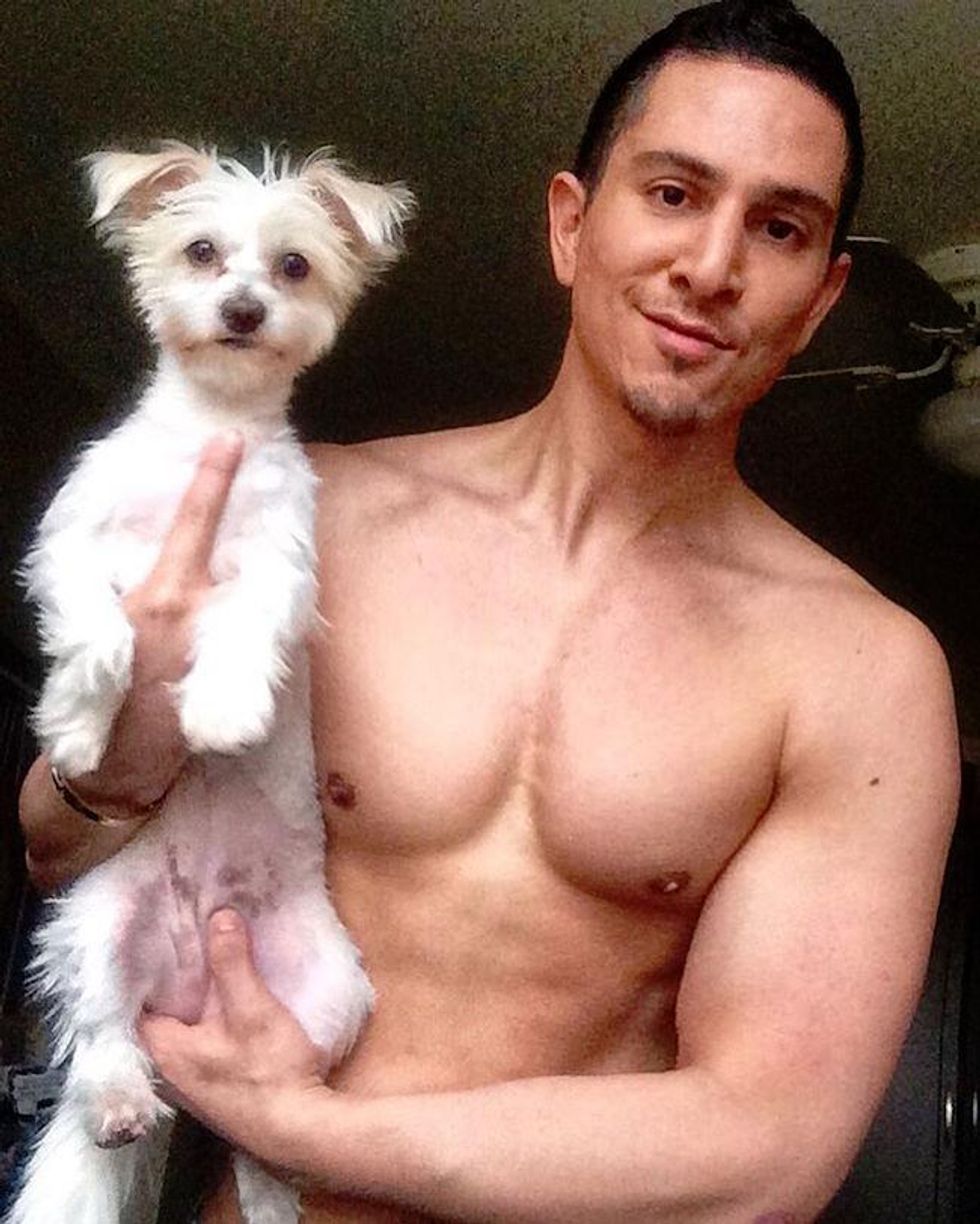 50 guys with puppies