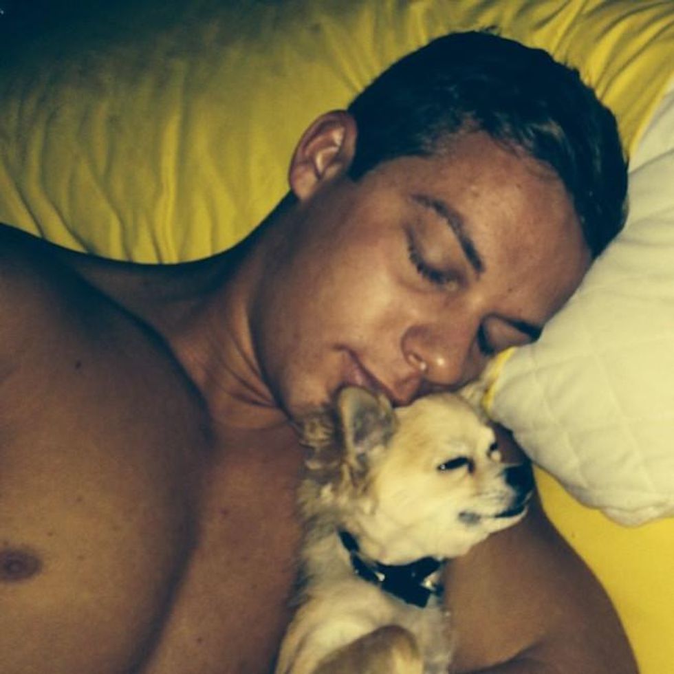50 guys with puppies
