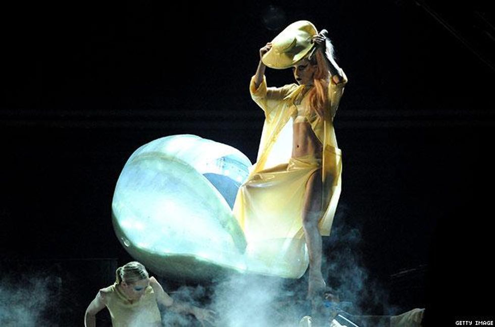 6. Lady Gaga Arrives in an Egg (2011)