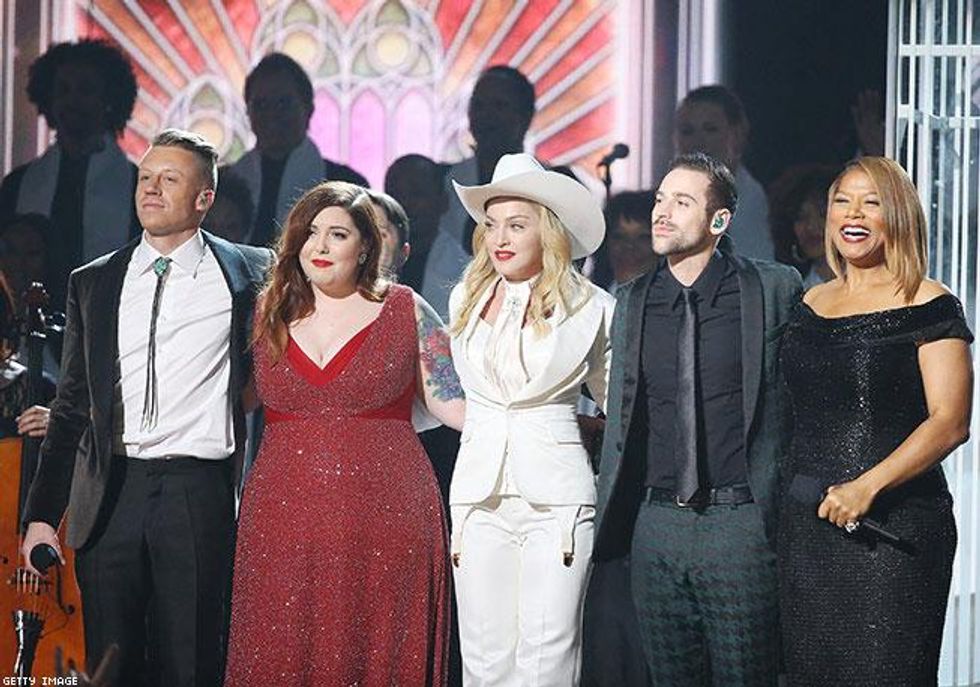 7. Queen Latifah Marries 33 Couples as Madonna and Macklemore Perform "Same Love" (2014)