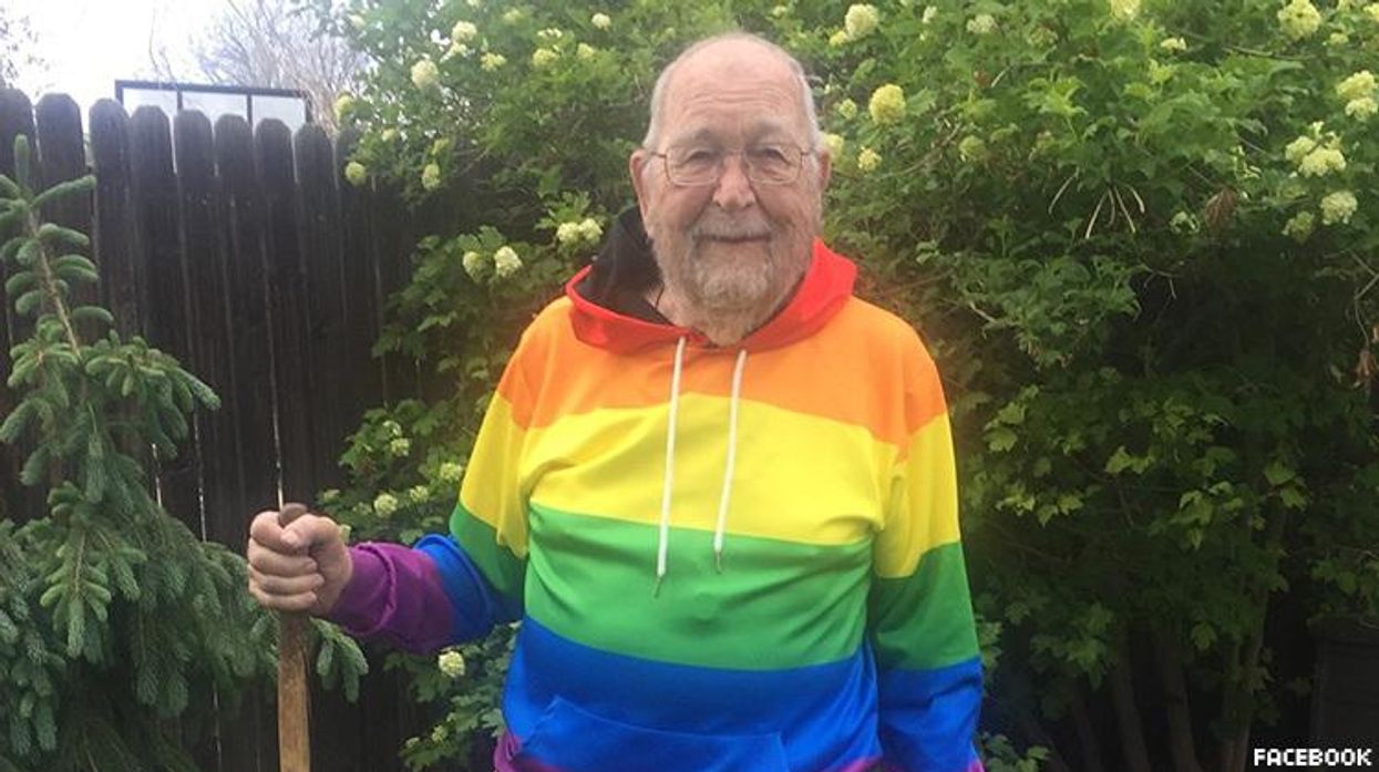 92-year-old World War 2 veteran comes out of closet and is rainbow proud ever since.