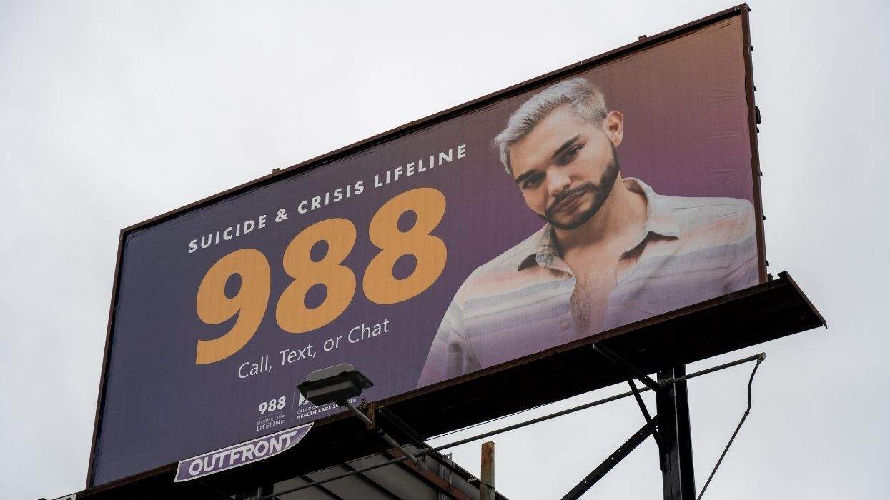 a 988 suicide and crisis lifeline billboard