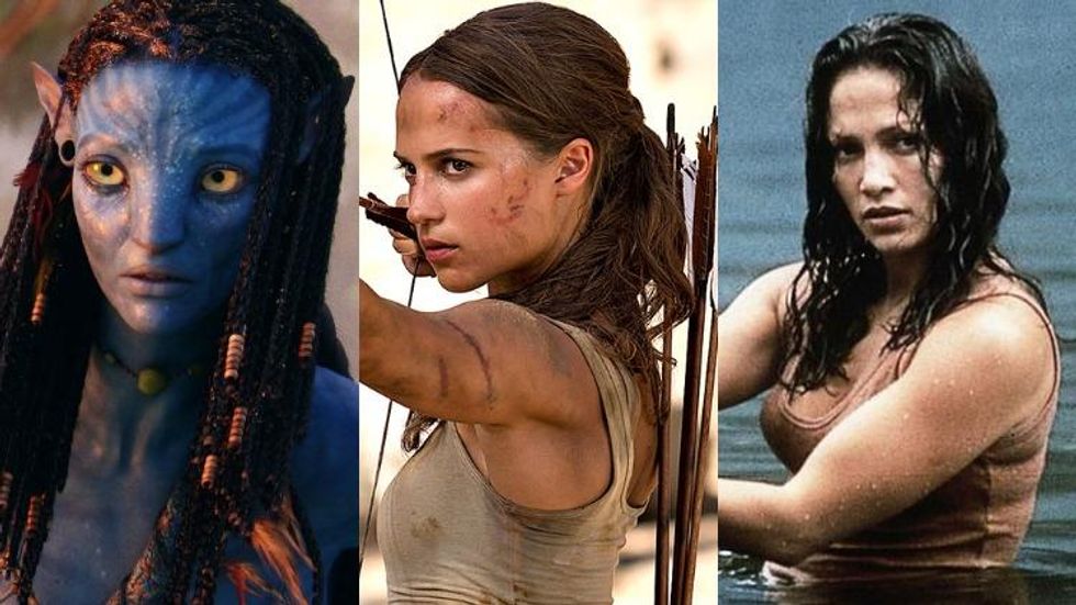 A diptych of Nicky Doll and Pete Davidson in drag.