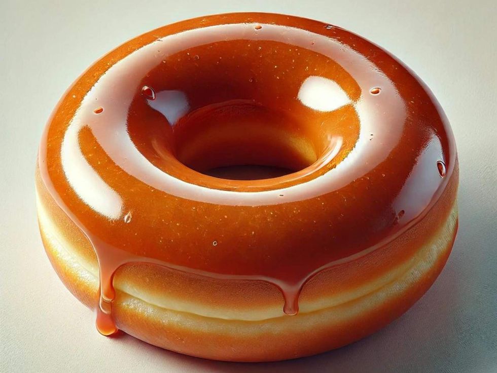 A glazed donut