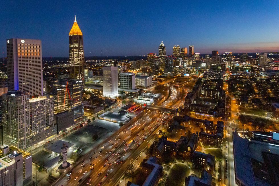 A Golden-Hour Glide Over Midtown Atlanta