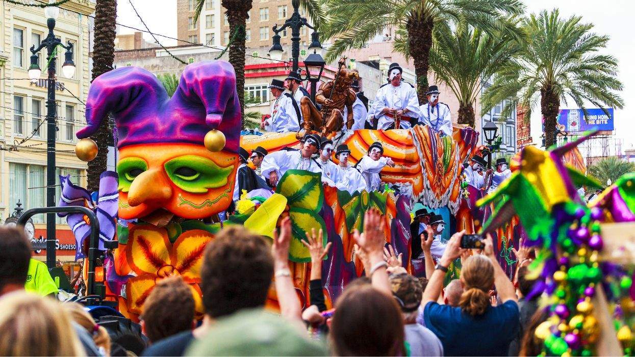 A Mardi Gras parade