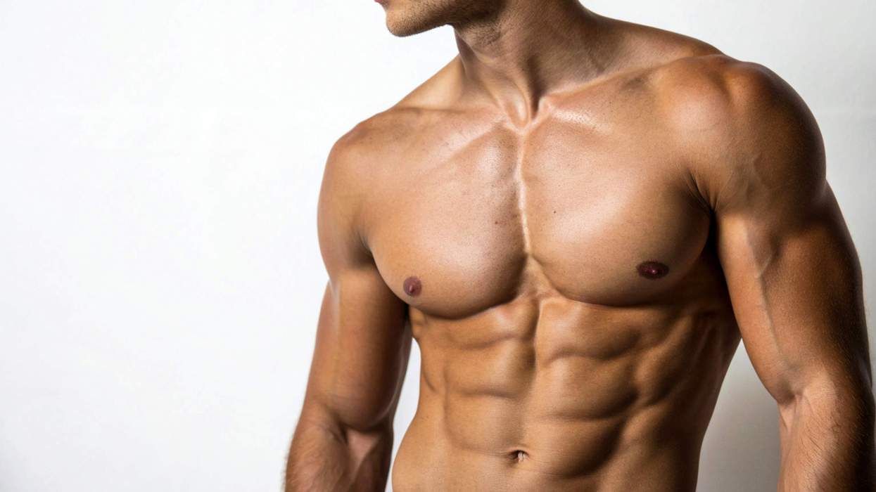 A muscular man's torso