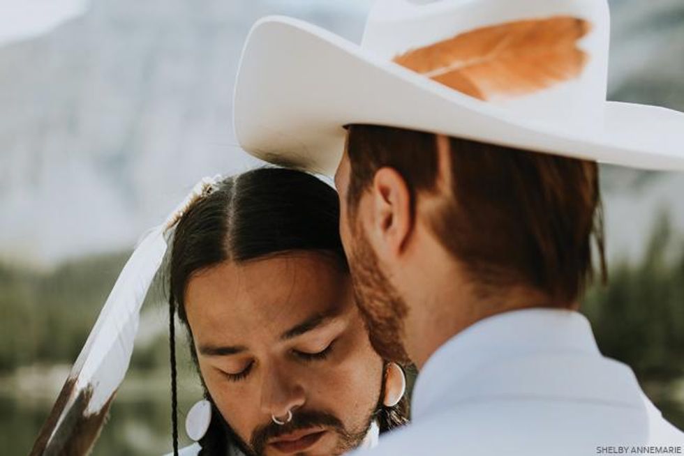 A new tradition: A couple honors their Western heritages in an unique wedding.