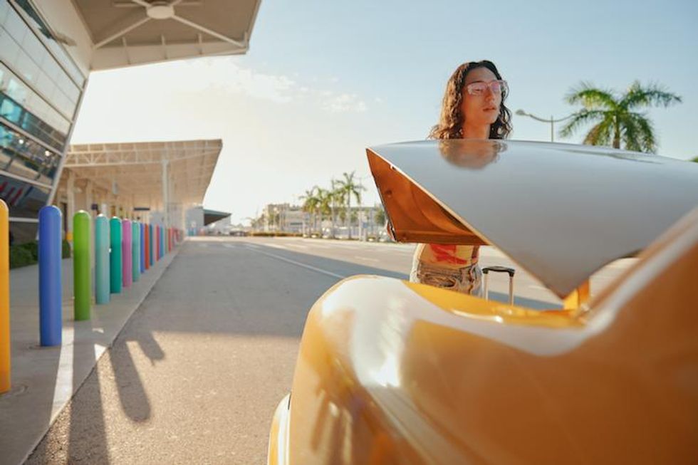 a queer person traveling