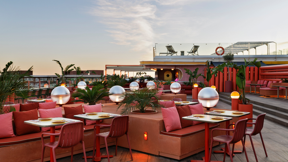 A rooftop restaurant