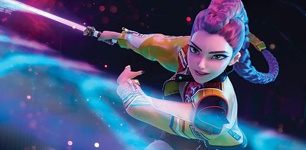 a scene from the movie Kpop Demon Hunters