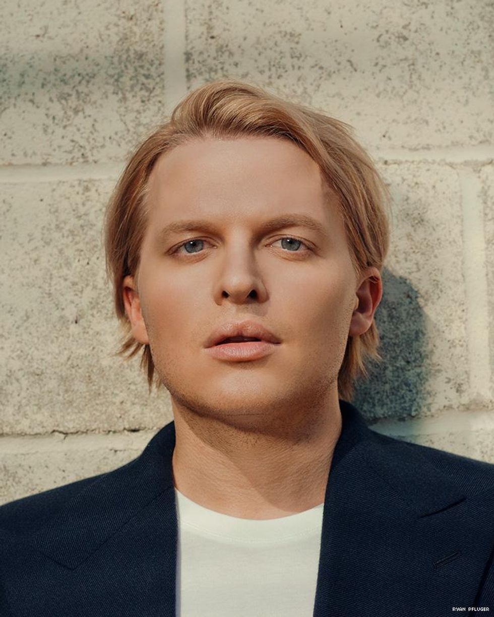 A straight on bust portrait of Ronan Farrow.