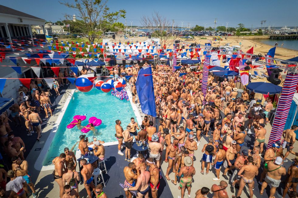 A summer pool party at the Crown & Anchor.