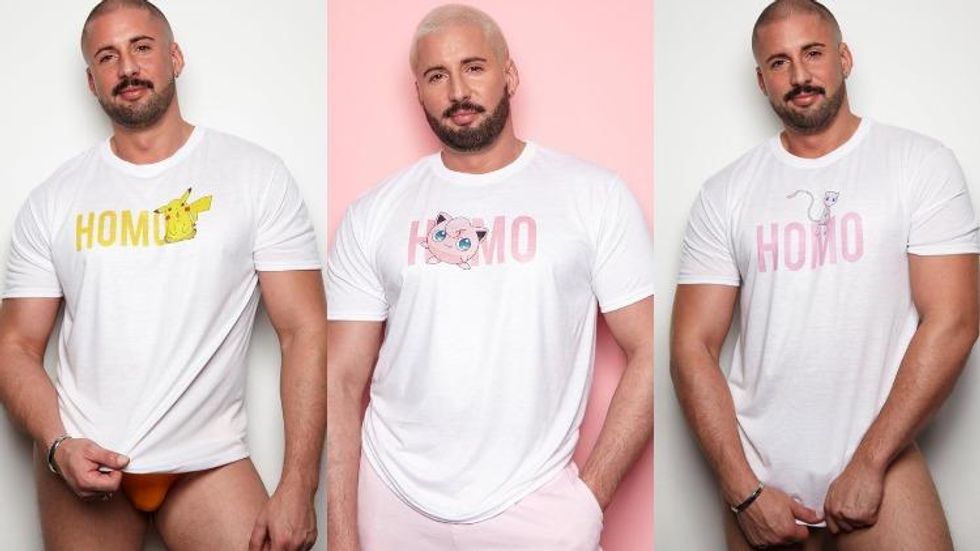A triptych of guys in t-shirts.
