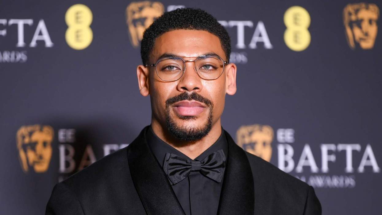 Aaron Pierre at the 2026 EE BAFTA Film Awards.