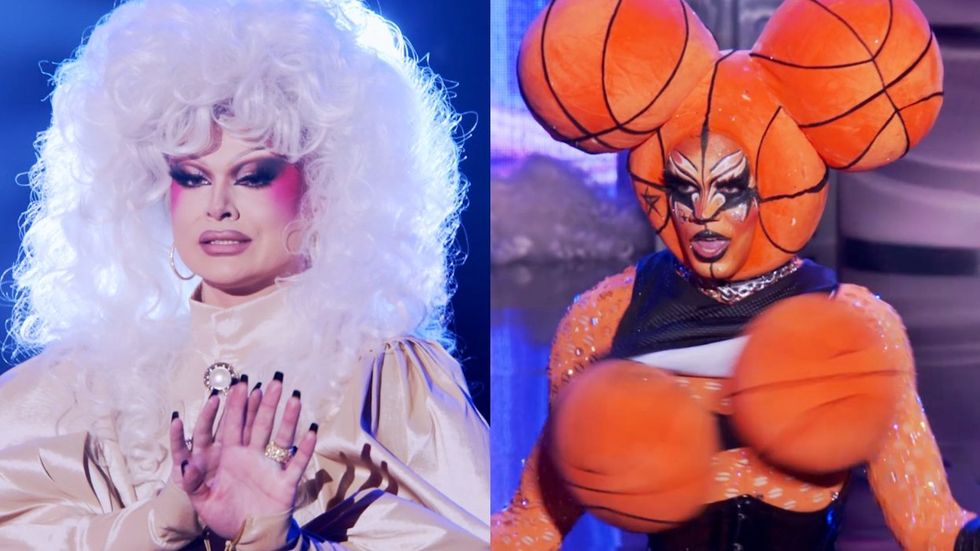 Acacia Forgot and Lucky Starzzz on RuPaul's Drag Race season 17 episode 15