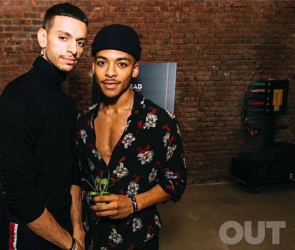 Actor Jason Rodriguez with a guest at The Road Ahead Summit