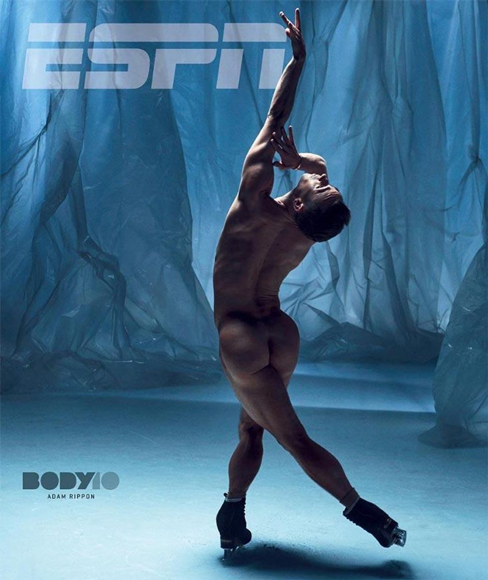 Adam Rippon poses nude for the ESPN Body Issue.