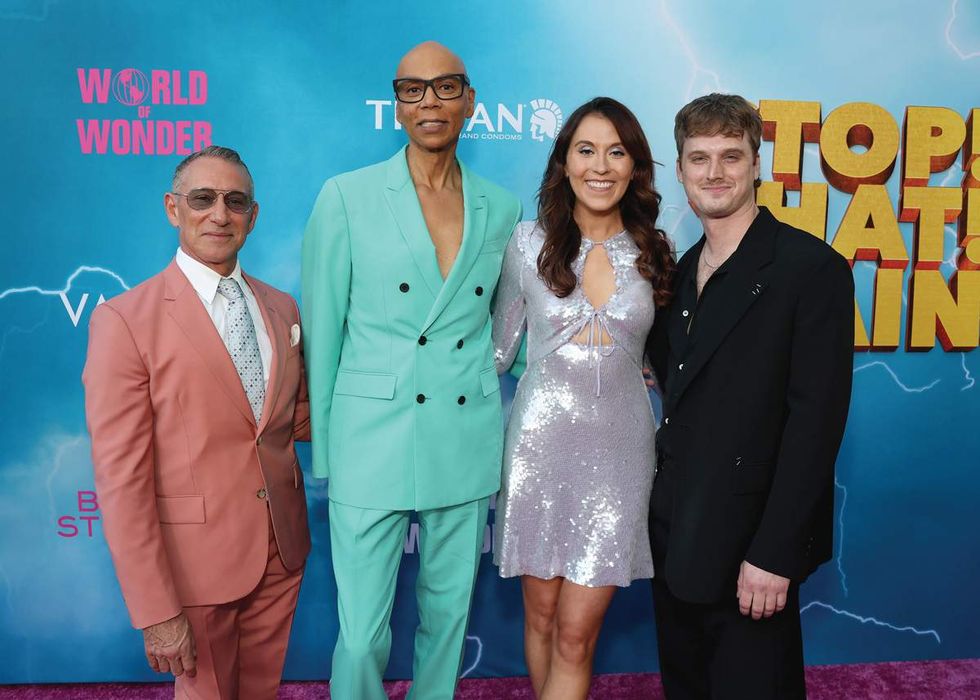 Adam Shankman, RuPaul, Christina Friel, and Connor Wright at the Stop That Train premiere