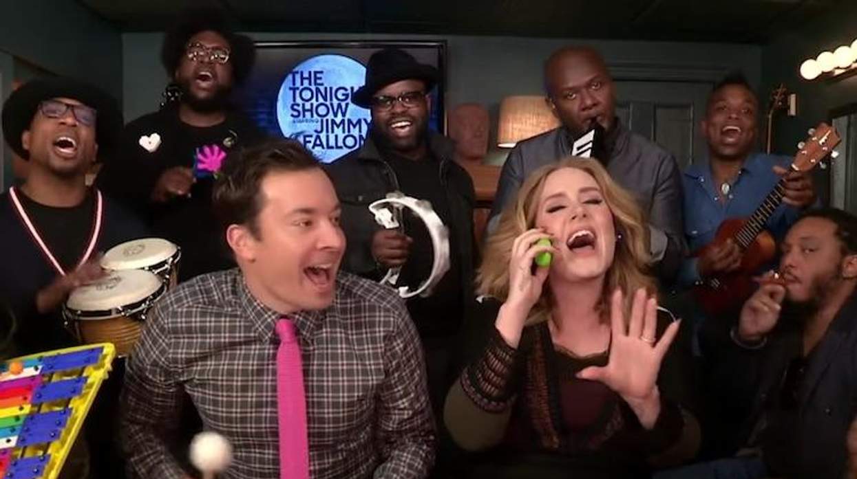 adele jimmy fallon the roots hello classroom instruments the tonight show