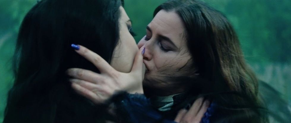 Agatha and Rio kissing in Agatha All Along