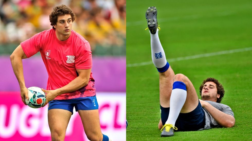 Agust\u00edn Della Corte at the Rugby World Cup 2019 in Japan.