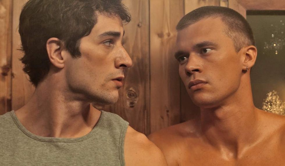 Agusti\u0301n Della Corte as Roque and Gleb Abrosimov as Diego on Olympo