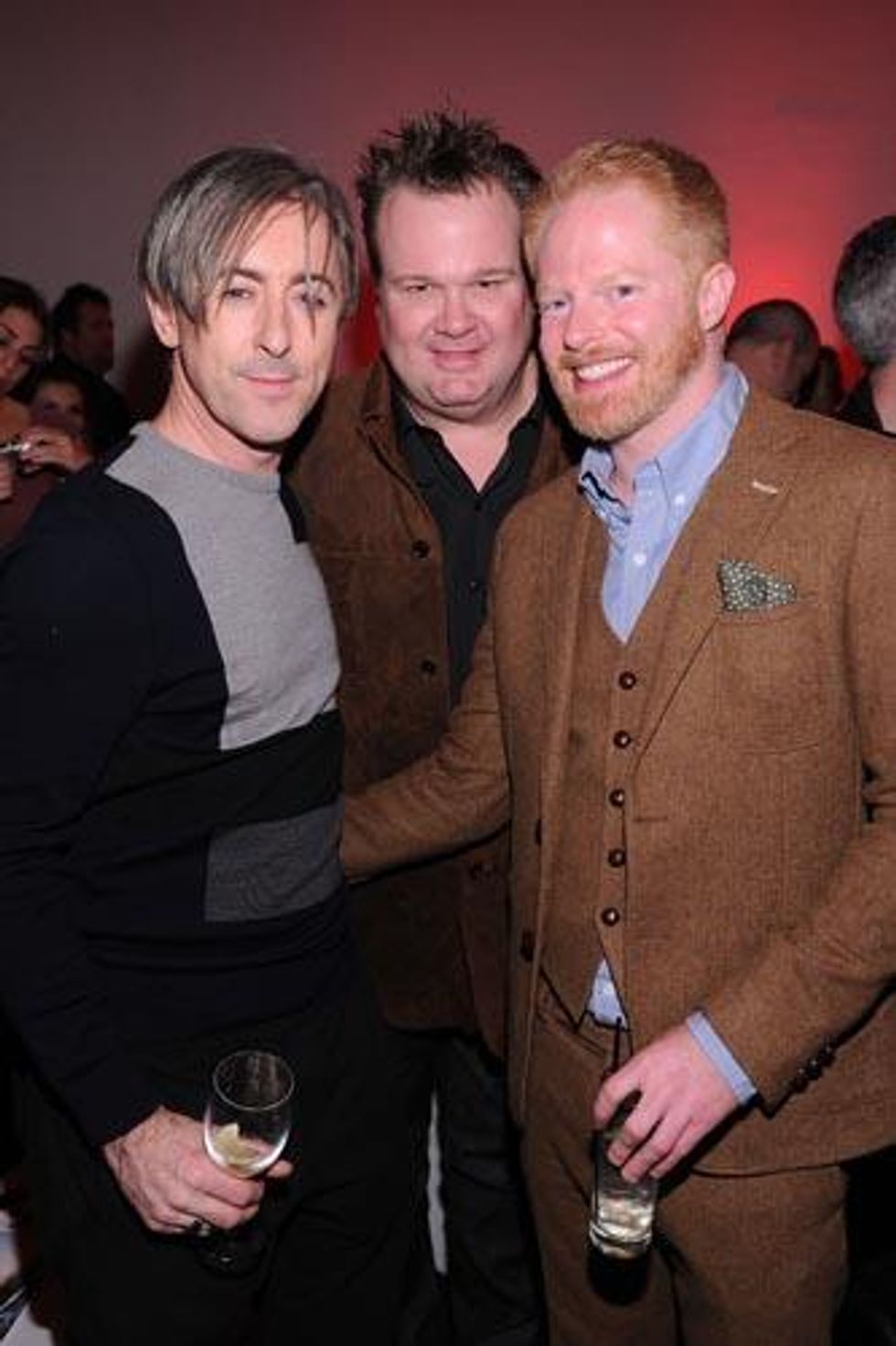 Alan Cumming, Eric Stonestreet and Jesse Tyler Ferguson at the Out100 party