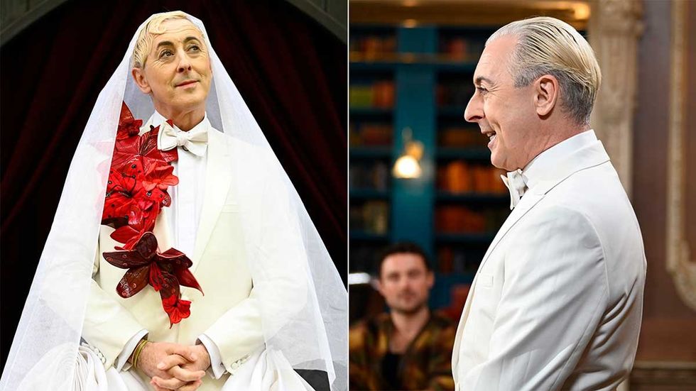 Alan Cumming in modified and original wedding look