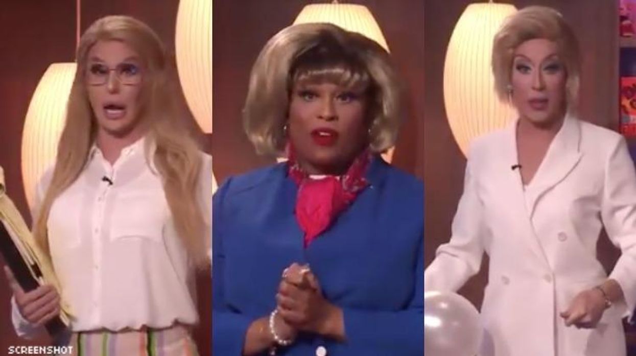 Alaska Thunderfuck, Trinity the Tuck, and Peppermint as Hillary Clinton on WWHL