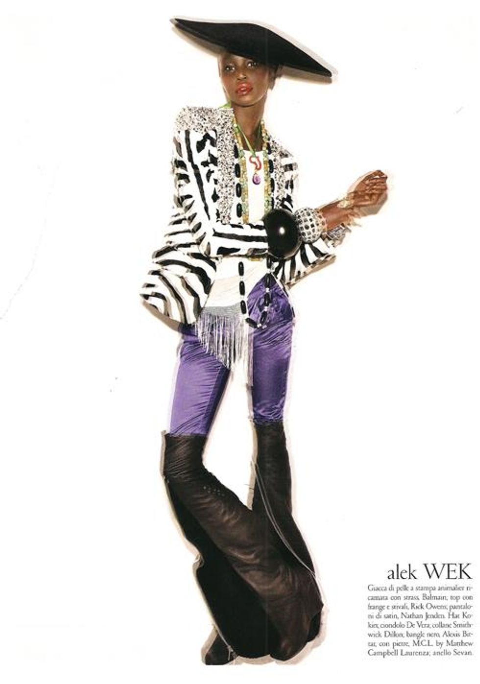 alek wek vogue italia