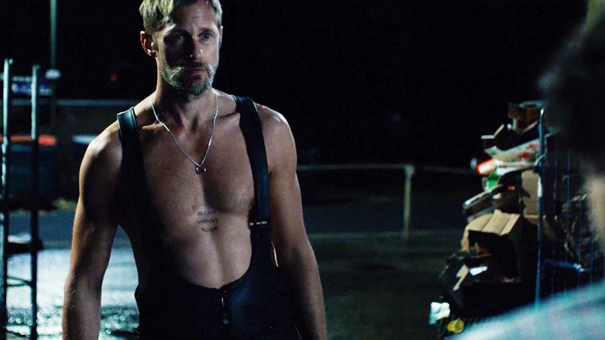 Pillion' trailer: Watch Alexander Skarsgård unzip in an alley | Out.com