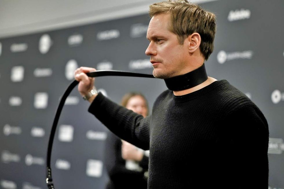 Alexander Skarsgard at the premiere screening of Infinity Pool at the Sundance Film Festival in January 2023 in Park City, Utah