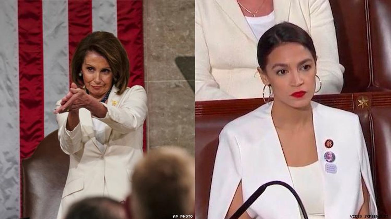 Alexandria Ocasio-Cortez and Nancy Pelosi
