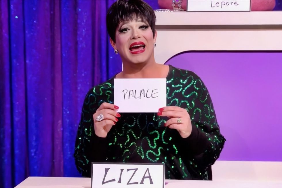 Alexis Michelle as Liza Minnelli in the Snatch Game of RuPaul's Drag Race season 9