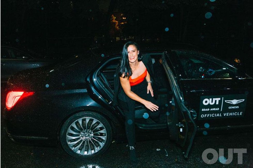 Ali Krieger arrives at The Road Ahead Summit