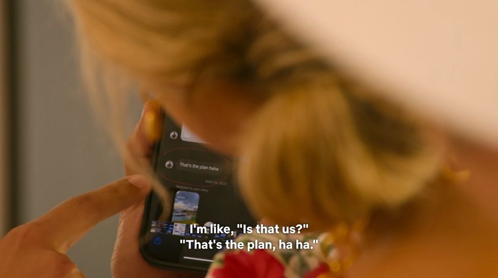 Alleged text message from Tyler Stanaland to Sean Palmieri on Selling the OC season 3