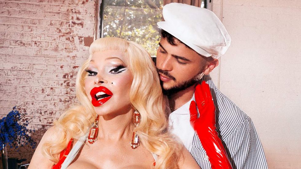 Amanda Lepore and Marcos Pedraza in Lactose by Lepore photo shoot