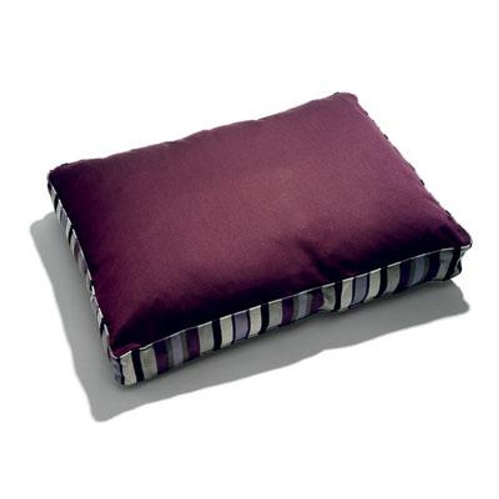 Amethyst ribbed faille-cloth dog bed