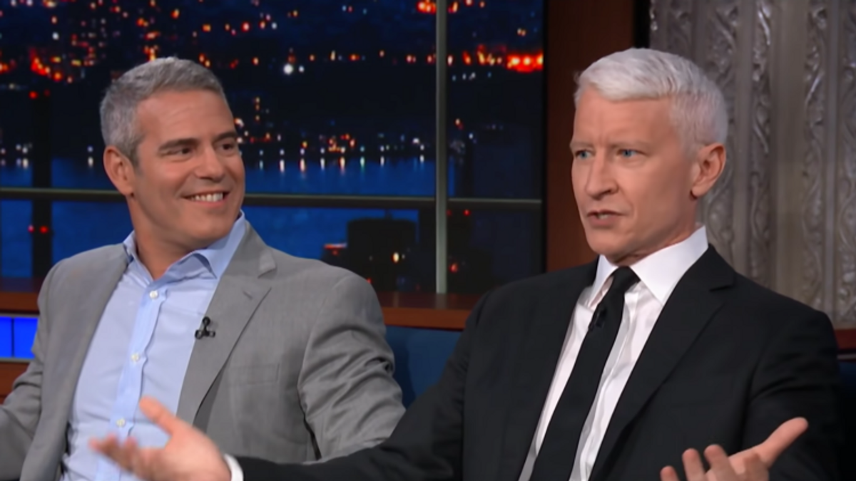 Anderson Cooper and Andy Cohen Take Their Gay BFF Act to Colbert